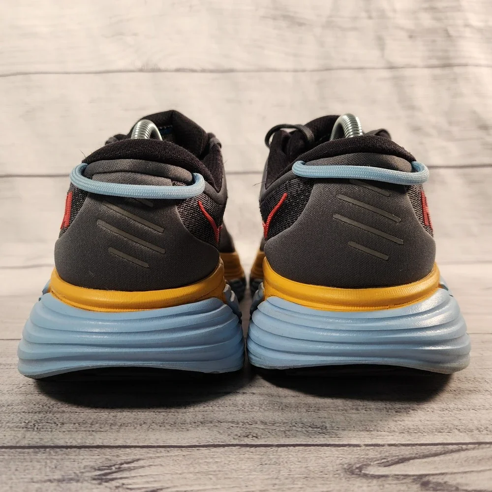 Hoka Gaviota 4 Mens Size 10 Running Shoes Gray Orange Blue Stability Sneakers